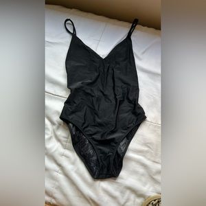 Black volcom one piece